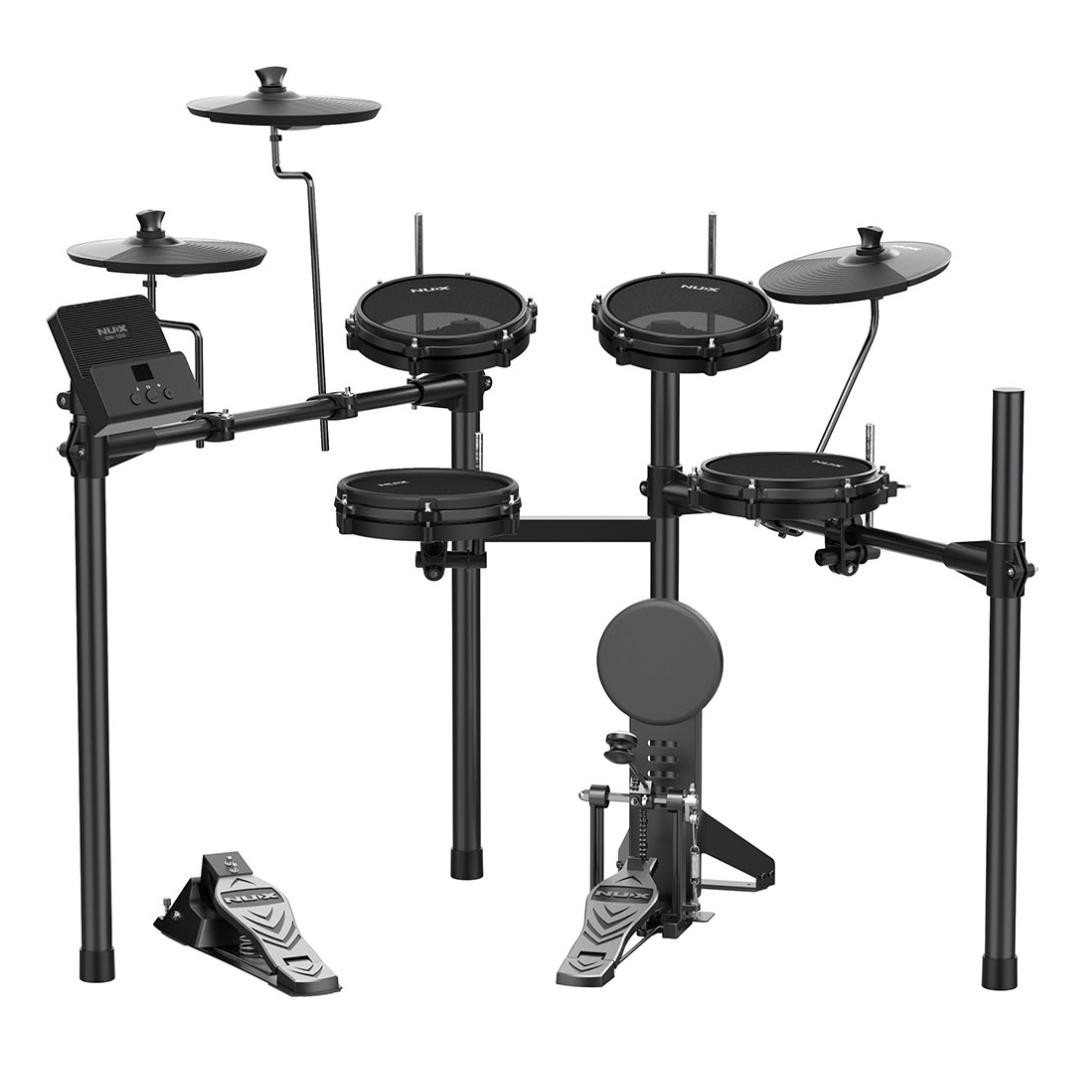 Próximamente Batería Electrónica NUX DM-110 – Pads de Malla, Bluetooth y Compatible con Pedal Doble