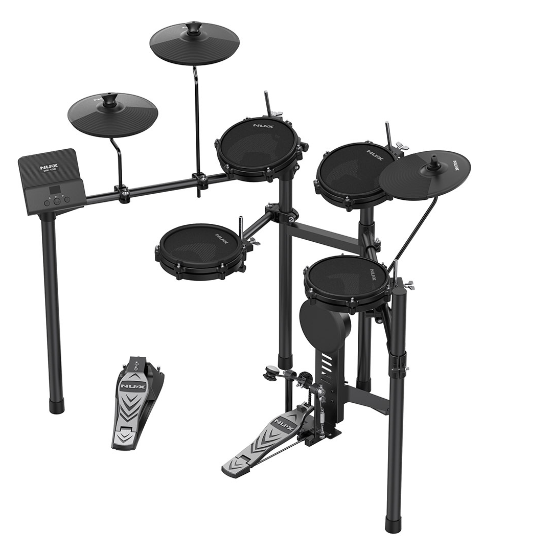 Próximamente Batería Electrónica NUX DM-110 – Pads de Malla, Bluetooth y Compatible con Pedal Doble