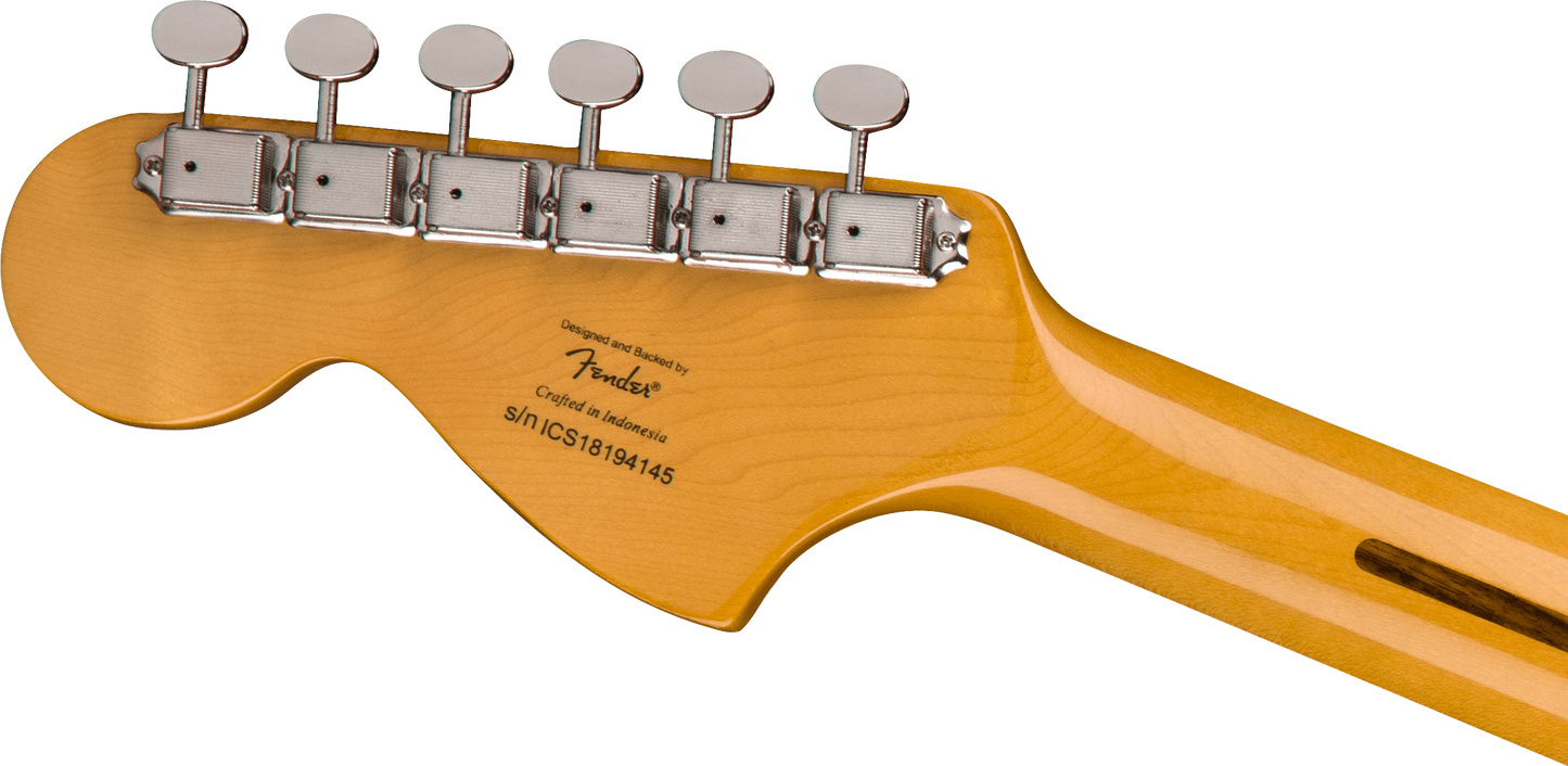 Guitarra eléctrica Squier Strat 70s blanca – Estilo clásico y sonido vintage