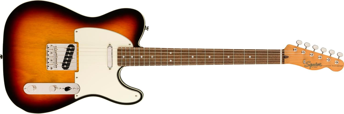 Guitarra eléctrica Squier Classic Vibe ’60s Custom Telecaster — Laurel Fingerboard, 3-Ply Parchment Pickguard, 3-Tone Sunburst
