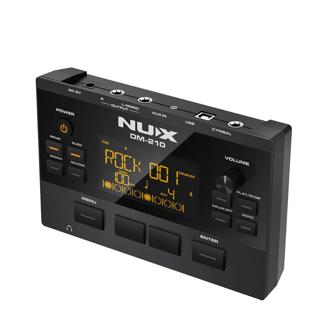 Batería Electrónica NUX DM-210 – Pads de Malla, Bluetooth y USB
