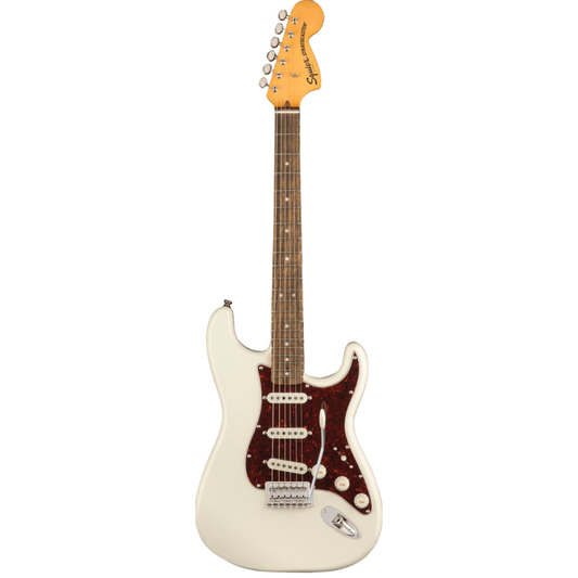 Guitarra eléctrica Squier Strat 70s blanca – Estilo clásico y sonido vintage