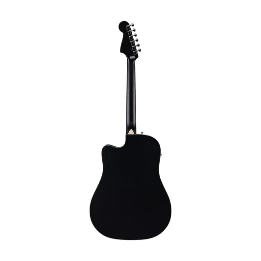Guitarra electroacústica tipo dreadnought, acabado negro - Fender California Debut Redondo CE Negra