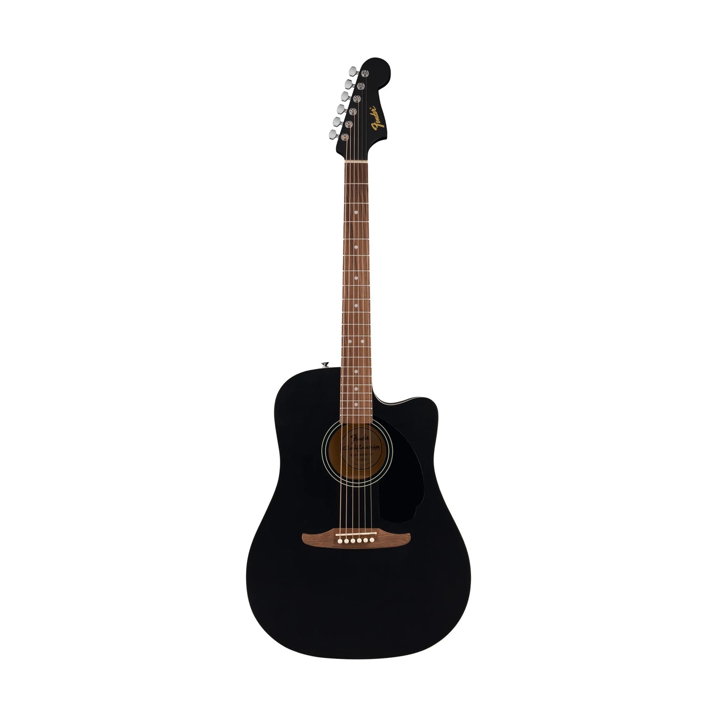Guitarra electroacústica tipo dreadnought, acabado negro - Fender California Debut Redondo CE Negra
