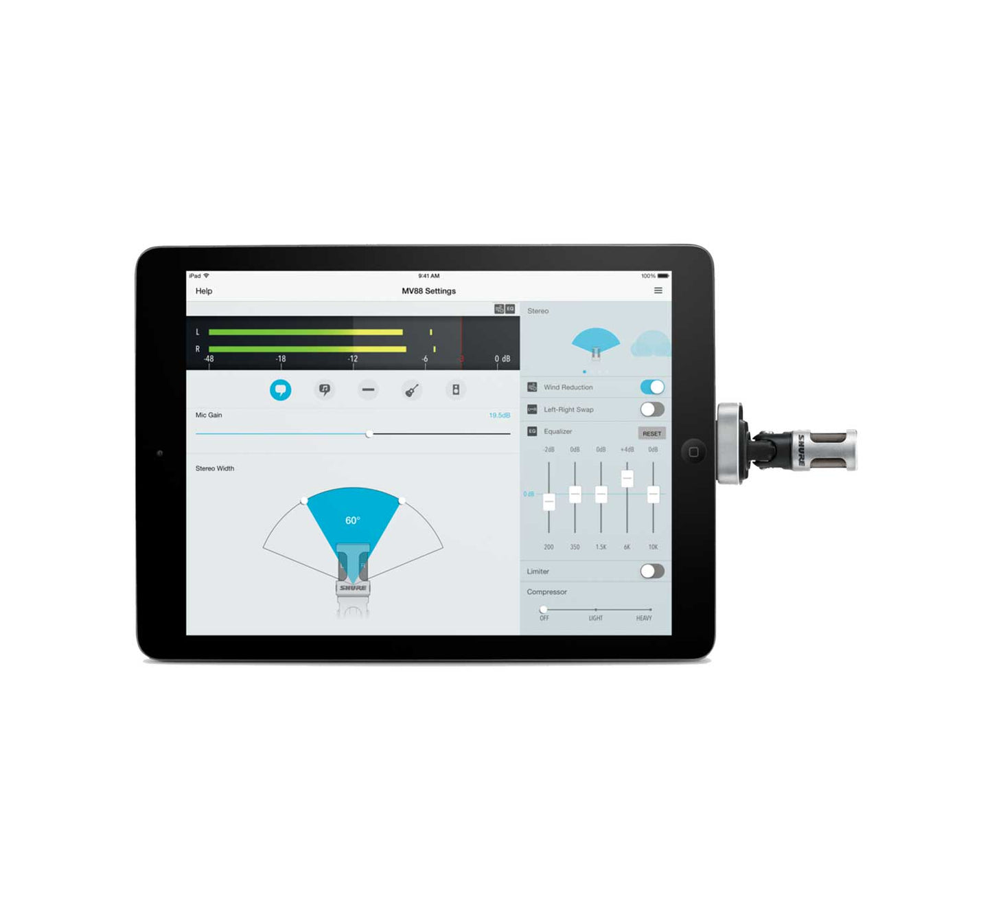 Shure MV-88 micrófono