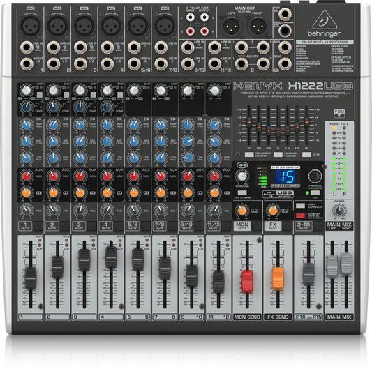 Behringer Xenyx X1222USB Mezclador con USB y Efectos